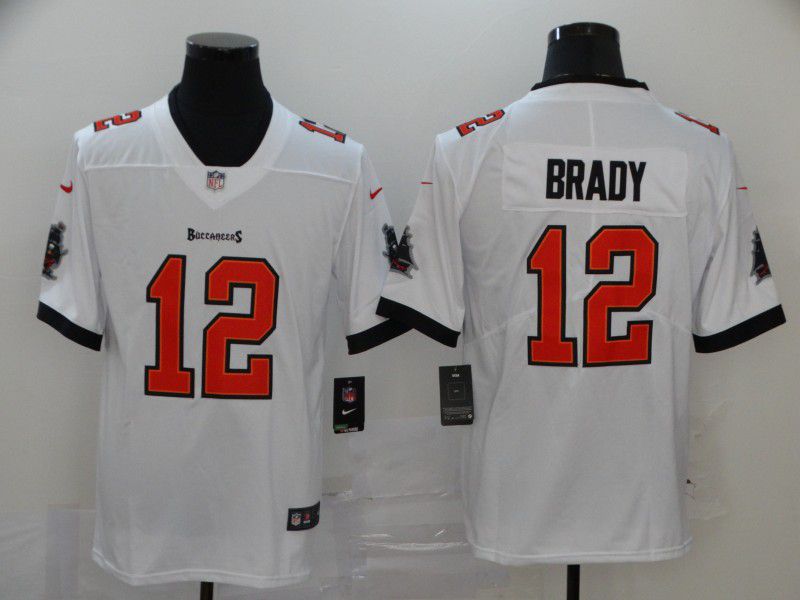 Men Tampa Bay Buccaneers 12 Brady White New Nike Limited Vapor Untouchable NFL Jerseys